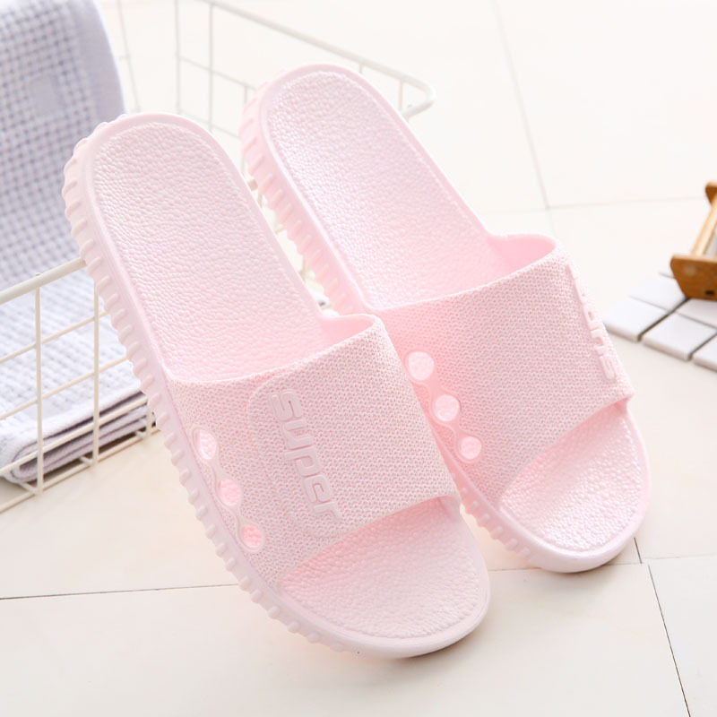 Home Indoor Soft Bottom Couple Slippers Unisex Household Summer Slippers Bathroom Non-Slip Platform Bath Sandals