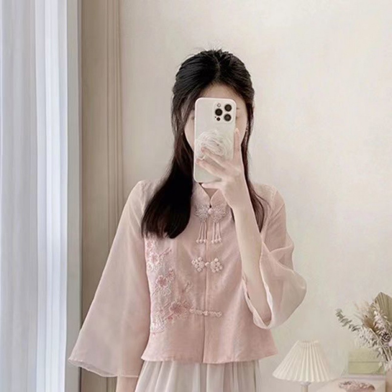 New Chinese Style National Style Dress Two-Piece Women's 2023 Summer New Antique Improved Daily Hanfu Dress