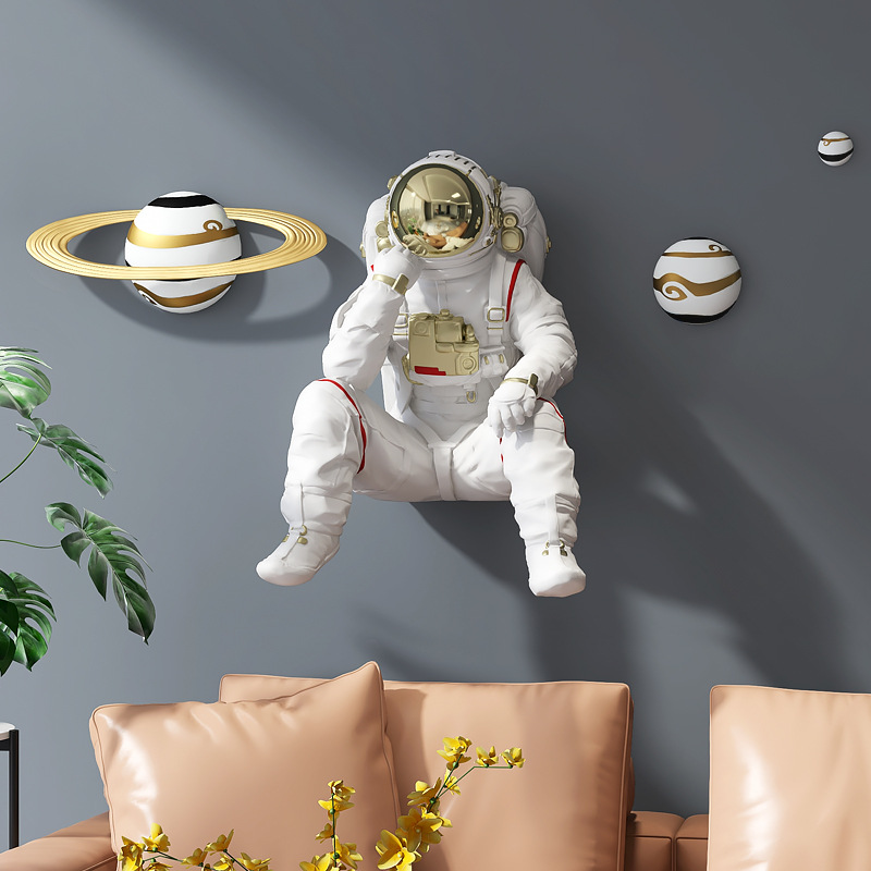 宇航员壁挂进门玄关墙壁电视背景墙面装饰创意太空人卧室客厅挂件