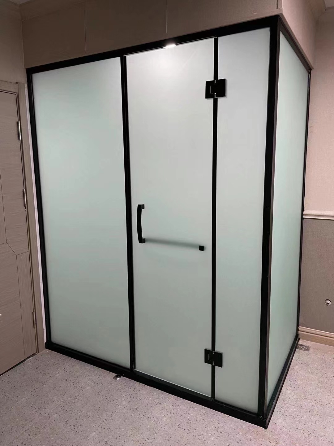 不锈钢方管拉手浴室玻璃门拉手淋浴房玻璃推拉门l型把手卫浴扶手