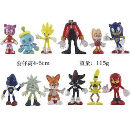 跨境商品 12款索尼公仔蛋糕摆件袋装