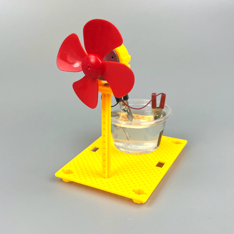 盐水发电实验风扇科学实验化学儿童手工diy科技中小学生原电池