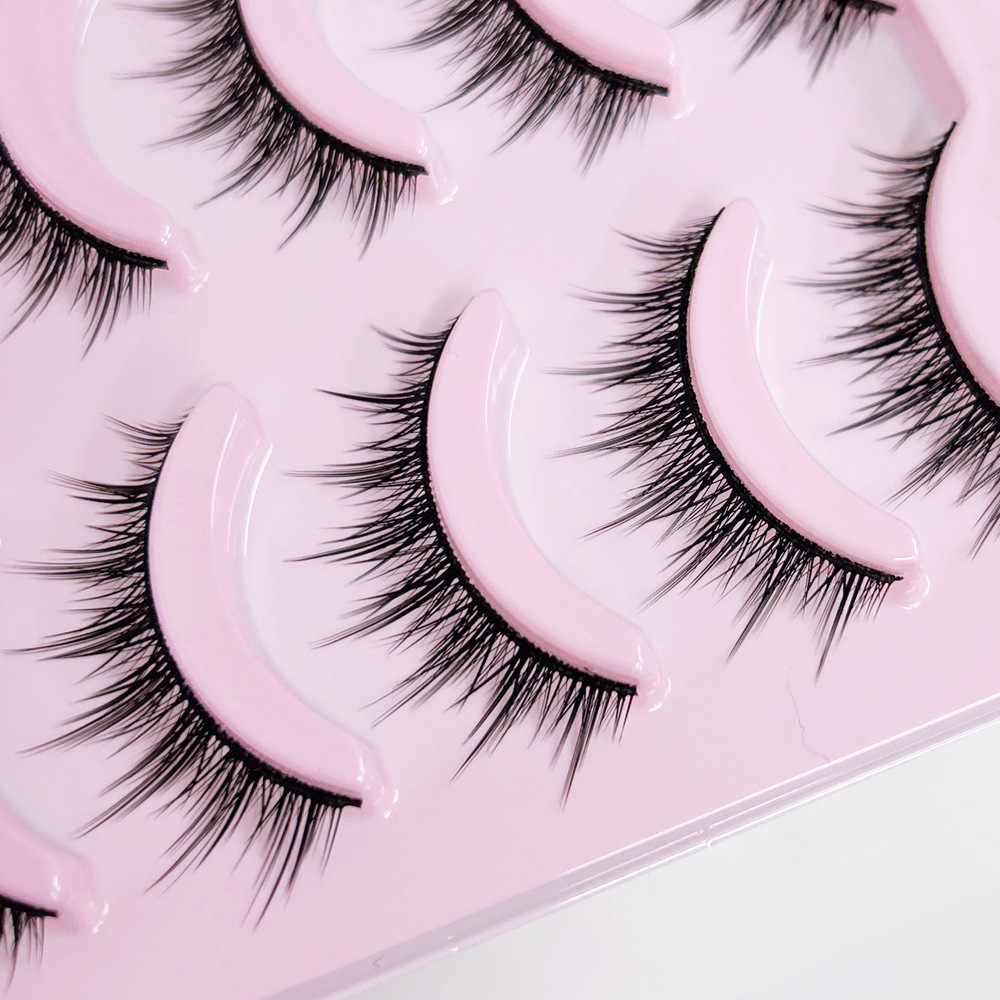 雨卡卡小恶魔假睫毛浓密亚克力芭比大眼自然漫画仙子眼睫毛整片式