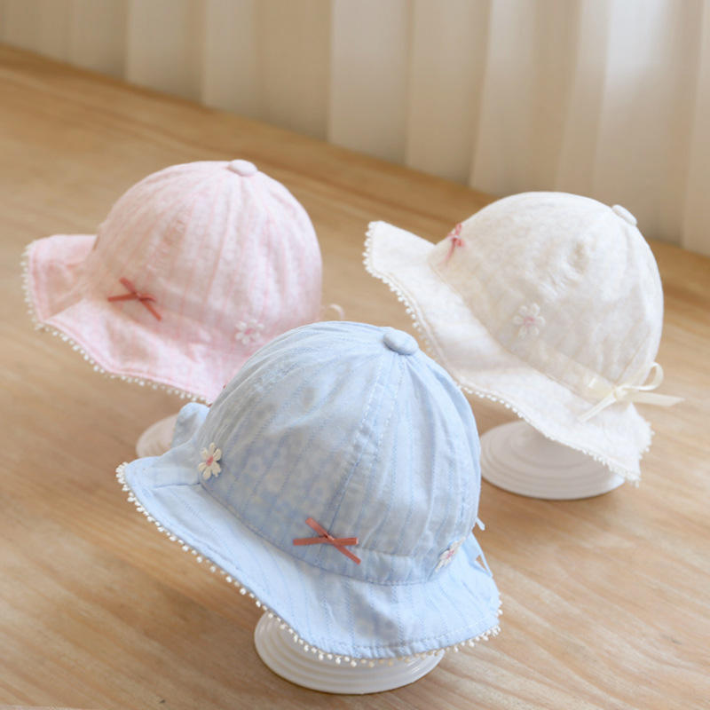 小公主凉帽婴儿防晒帽子遮脸夏季盆帽2021新款儿童女童夏时尚早春
