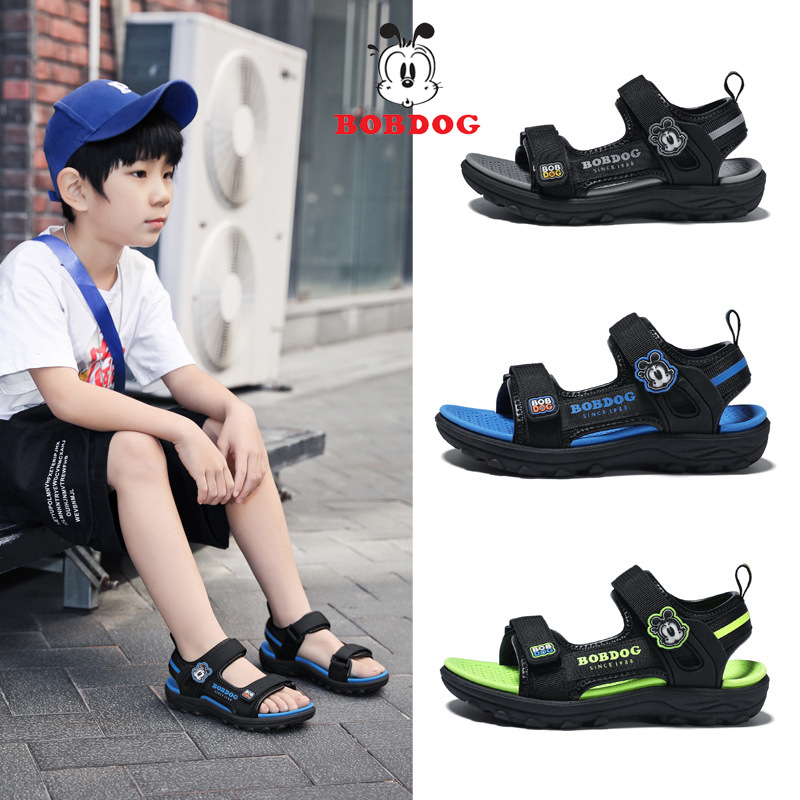 巴布豆男童凉鞋2024夏季新款沙滩鞋防滑软底中大童小学生休闲鞋子