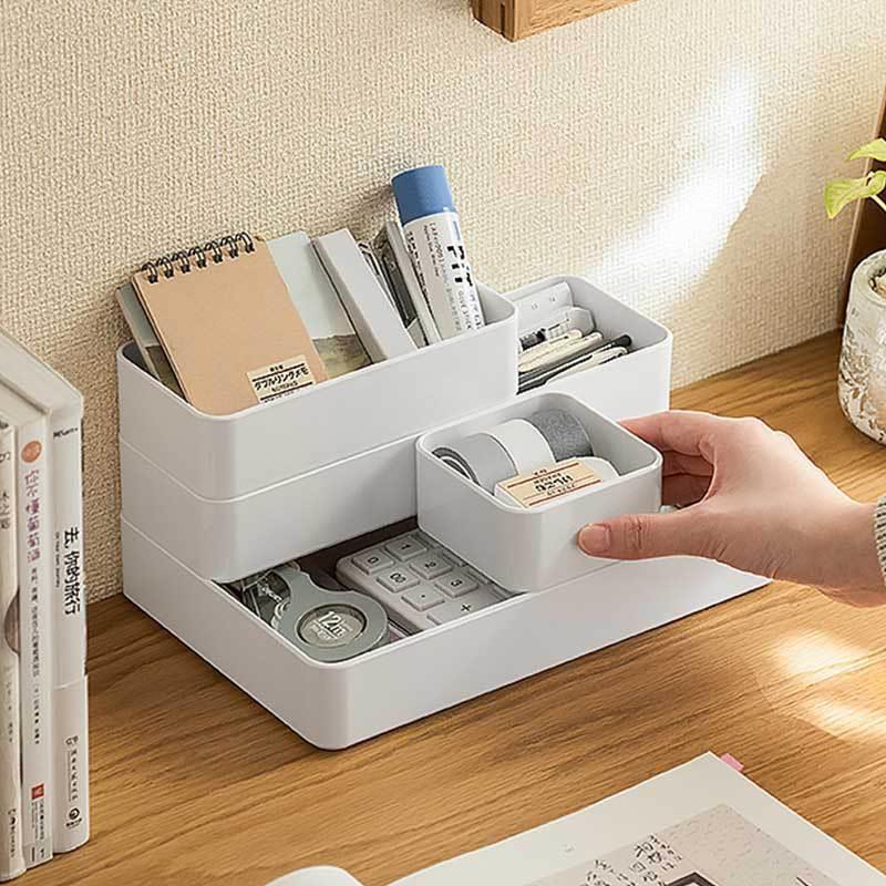 Drawer Storage Box Kitchen Partition Chopsticks Knife and Fork Finishing Box Office Stationery Cosmetics Desktop Storage 0820