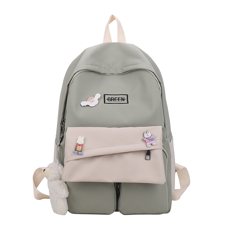 Autumn New 2020 Korean Style Large Capacity Backpack Women's Schoolbag Middle School Student High School Student Travel Backpack Couple