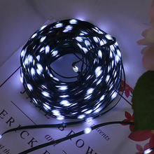 跨境led皮线灯太阳能灯串户外防水低压树灯圣诞庭院装饰闪灯