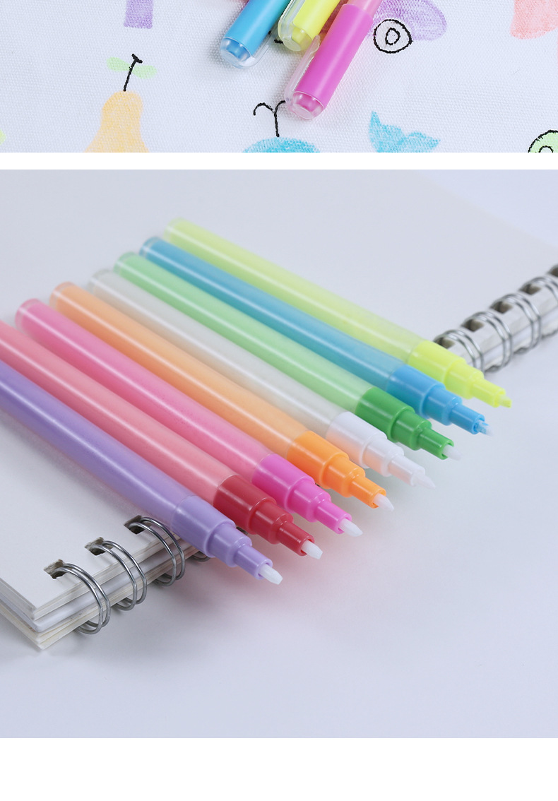 索美奇创意夜光笔晚上立体写字diy手工彩色画画发光笔发亮荧光笔