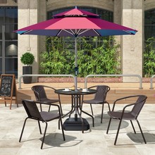 紫叶茶桌椅组合户外庭院茶台阳台茶桌室外露台茶几简约家用玻璃桌