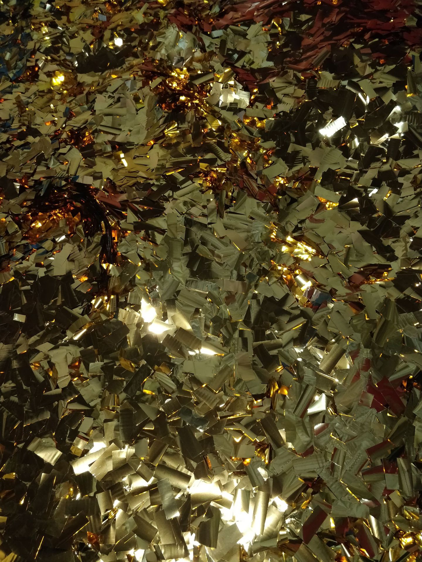 彩虹机长方形金纸小五星金片梅花形圆形金银切纸屑片正方形金银纸