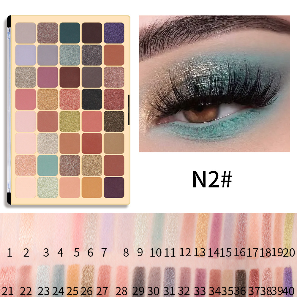 Cross-Border Christmas Beauty New Product Shimmer Eyeshadow Foreign Trade European and American Sequins Matte Eyeshadow Palette Cosmetics Makeup Wholesale