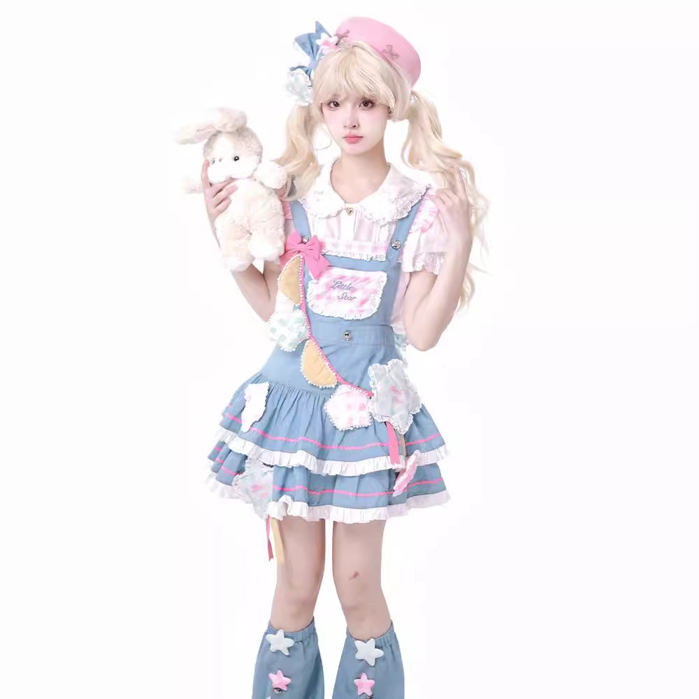 【现货】豹了个猫lolita园游会双子星背带裙联名款甜亚文化软妹服