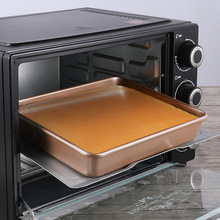 不锈钢烤盘烤箱用具家用长方形不沾烘焙模具商用托盘方盘铁盘子