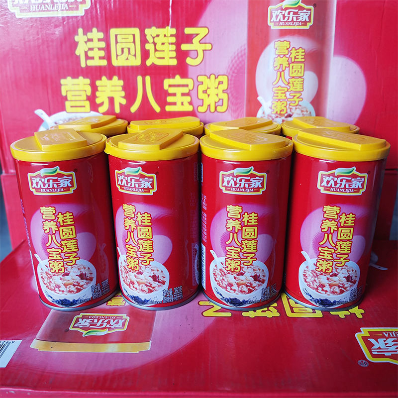 欢乐家一品靓粥八宝粥罐头紫薯紫米粥薏仁红豆粥360g罐装家庭包邮