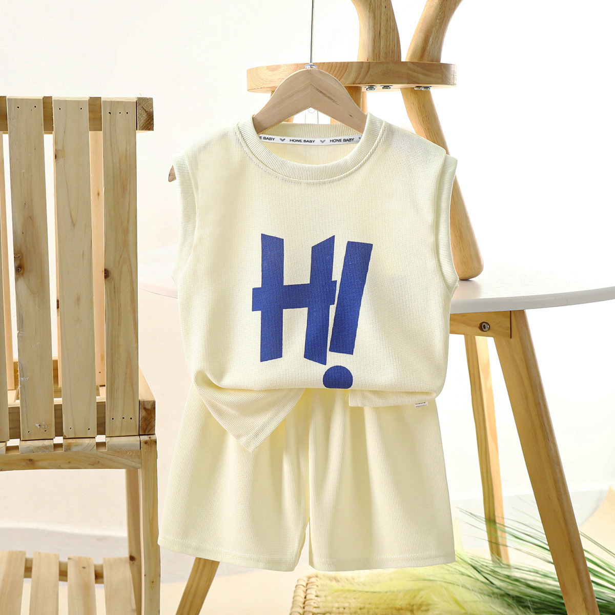 Children's Vest Suit Class a Summer Baby New Boys' Korean Style Girls Clothes Summer Clothes 2024 Children's Clothing
