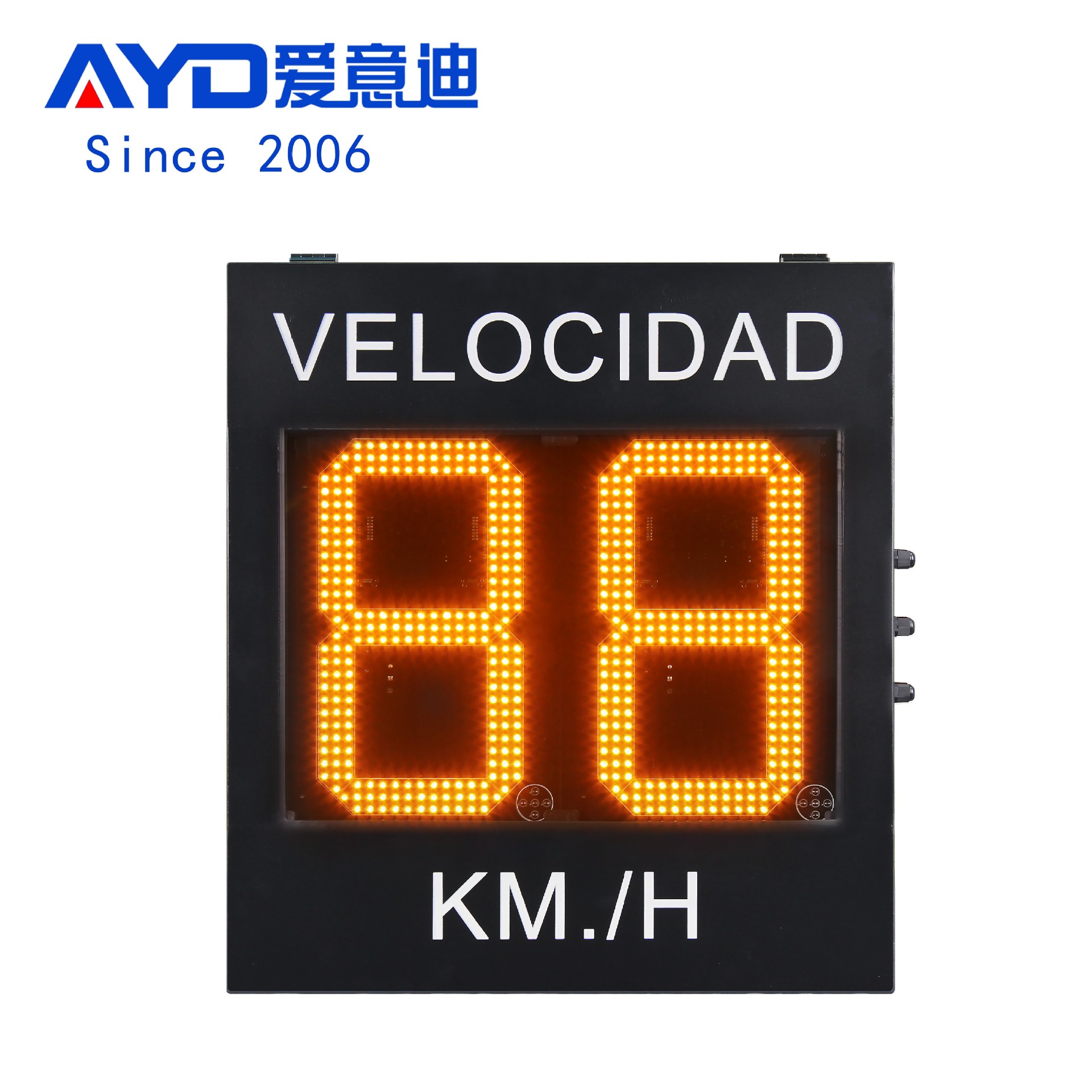 速度显示厂家12英寸88防水显示屏批发户外电子数字led电子看板