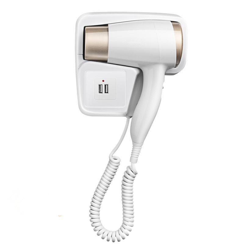 Home Use and Commercial Use Hotel Wall-Mounted Hair Dryer Guest Room Bathroom Wall-Mounted High Power Electric Hair Dryer