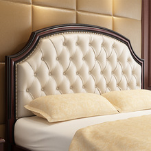 实木床现代简约1.5米1.8m美式双人床橡木轻奢软包经济型主卧婚床