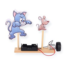 猫抓老鼠DIY科技小制作幼儿园学生手工发明科学实验趣味益智教具