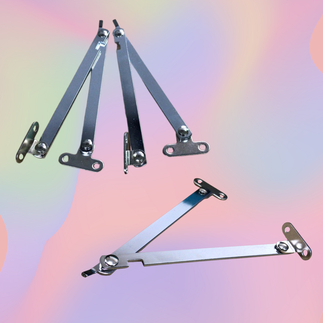 加厚二折拉杆 上翻二节支撑杆 折叠拉杆 橱柜拉杆 柜门五金拉杆