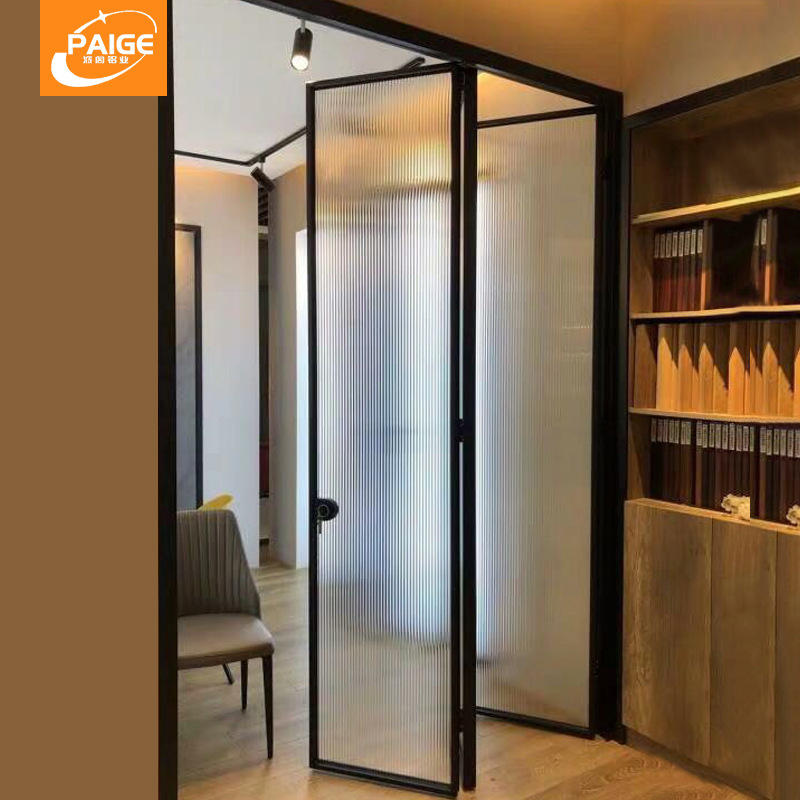 厨房折叠门推拉门铝合金阳台无下轨道长虹玻璃门吊轨卫生间隔断门