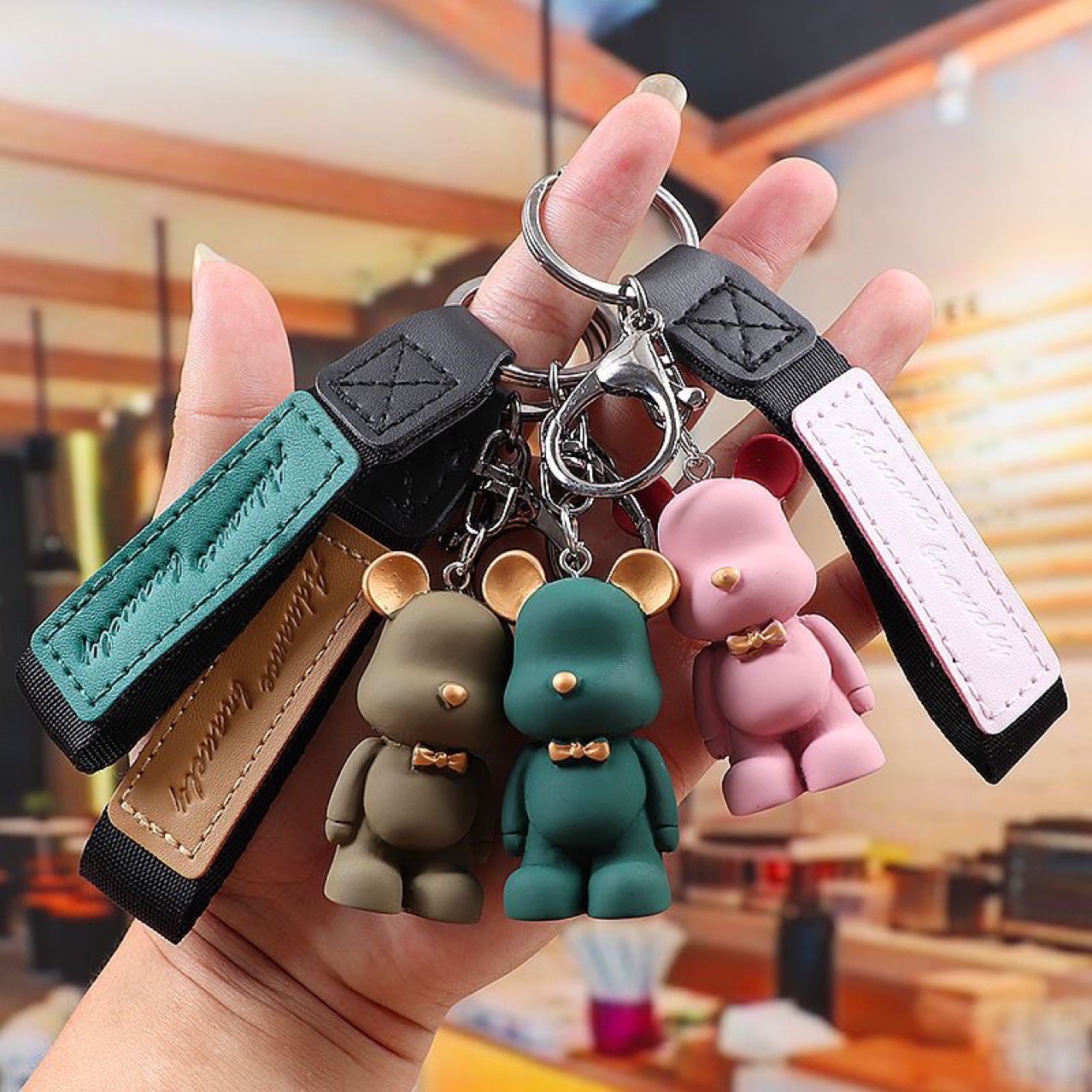 Violent Bear Cartoon Key Chain Cute Key Pendant Cars and Bags Pendant Creative Doll Small Jewelry Keychain