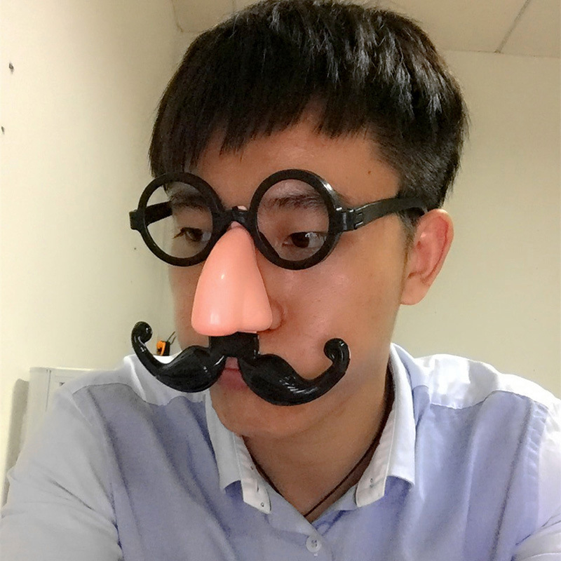 愚人节搞怪胡子万圣节整人整蛊道具眼镜小丑搞笑胡子道具假鼻子
