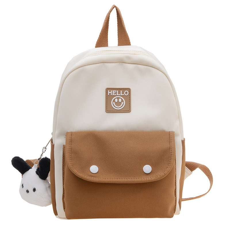 2023 Summer New Children's Bags Fashion Oxford Cloth Contrast Color Backpack Kindergarten Baby School Season Schoolbag