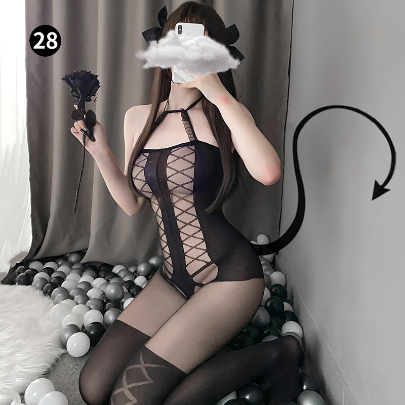 Sexy Lingerie Foreign Trade Sexy Transparent Lace Lace One-Piece Stockings Hold-Ups Sexy Stockings European and American Socks for Women