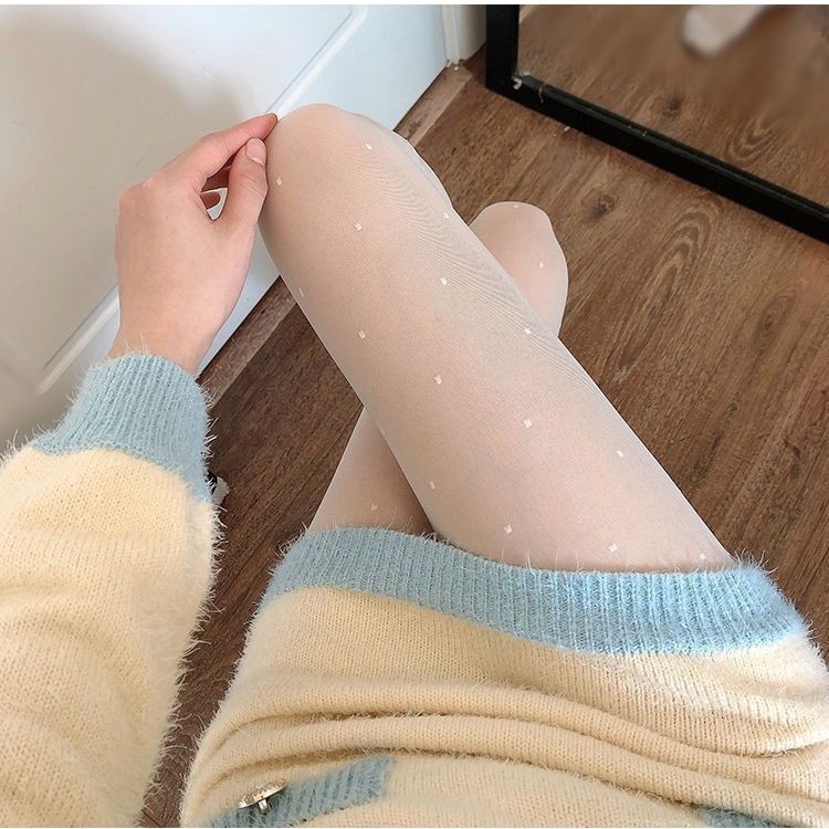 0d Small Polka Dot Black Silk Stockings Japanese Ultra-Thin Dot Sexy Pure Desire Jk Women's Thin Spring and Summer Black Opaque Tights