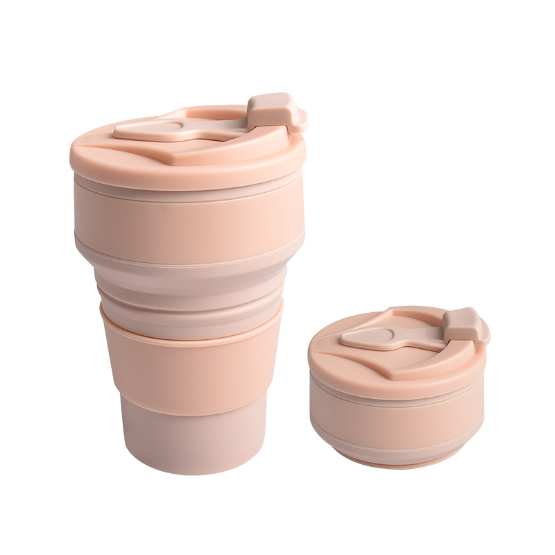 High-Looking Silicone Folding Water Cup Outdoor Camping Sports Retractable Water Cup Travel Portable Portable Portable Portable Cup Factory Wholesale