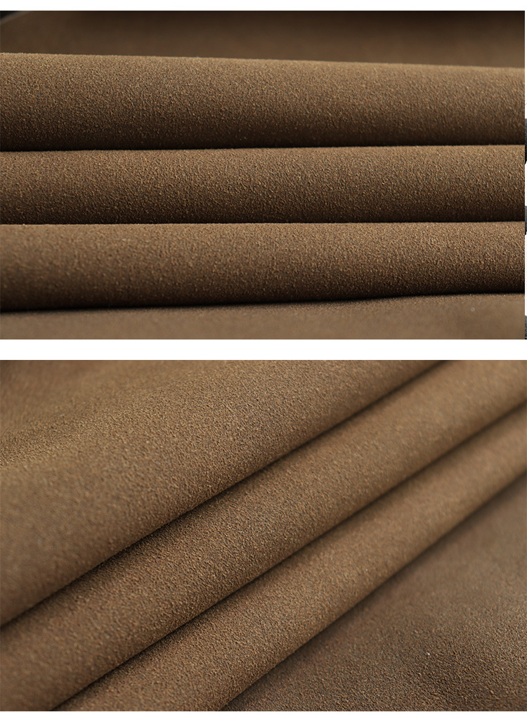 现货牛二层反绒皮环保1.4pu皮革面料仿反毛皮翻毛皮牛反绒人造革