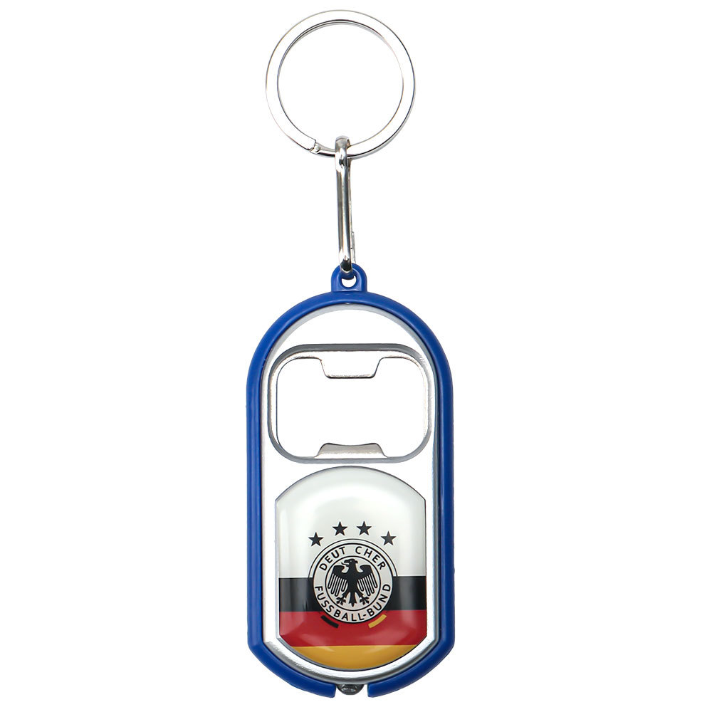2022 Qatar World Cup Souvenir New Beer Bottle Opener with LED Light Key Chain Pendant Customization