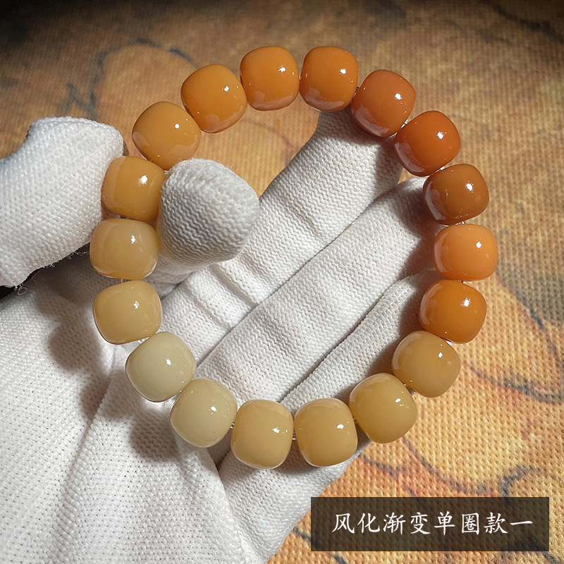 Pliable Temperament Weathering Gradient Bodhi Bracelet Seiko Tunnel Natural Bodhi Rosary Single Circle Bracelet Live Supply