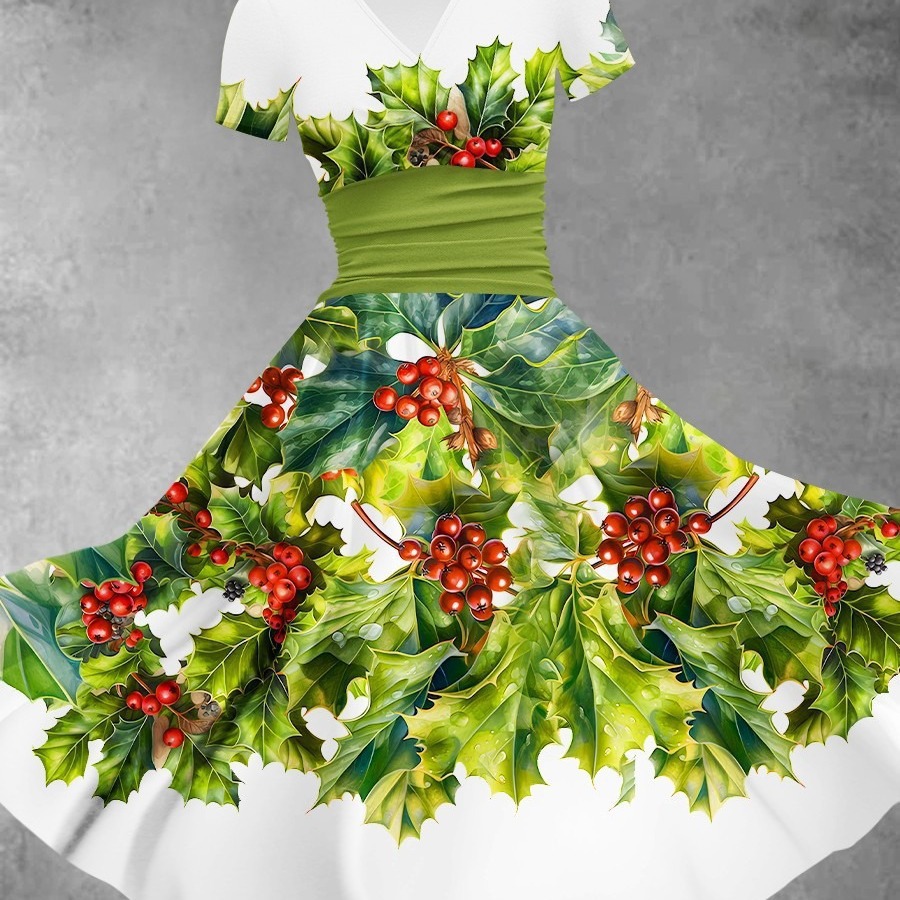 跨境时尚长袖连衣裙新品气质通勤休闲显瘦户外领连衣裙