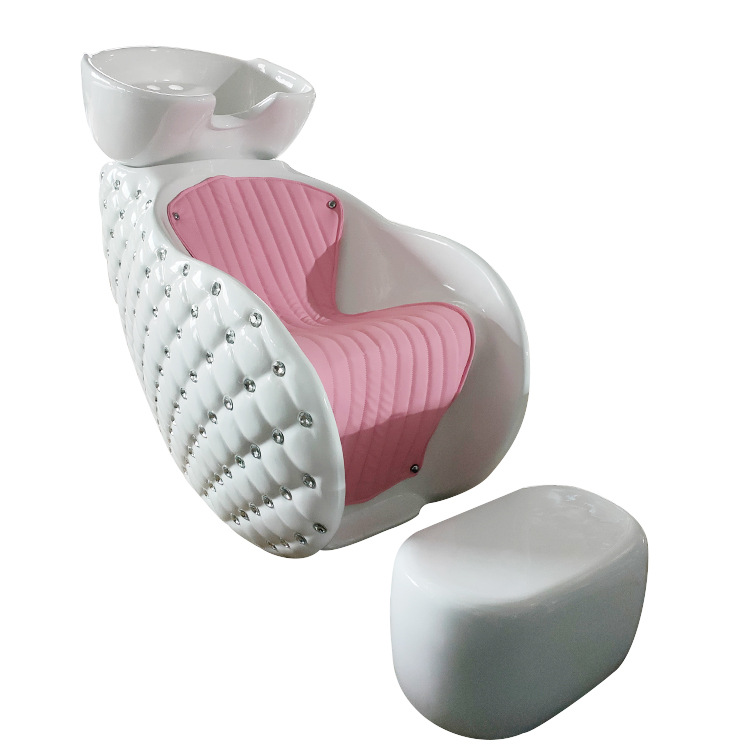 厂家直销高档皮质洗头床坐式带洗头盆洗头椅理发洗头椅简易洗头椅