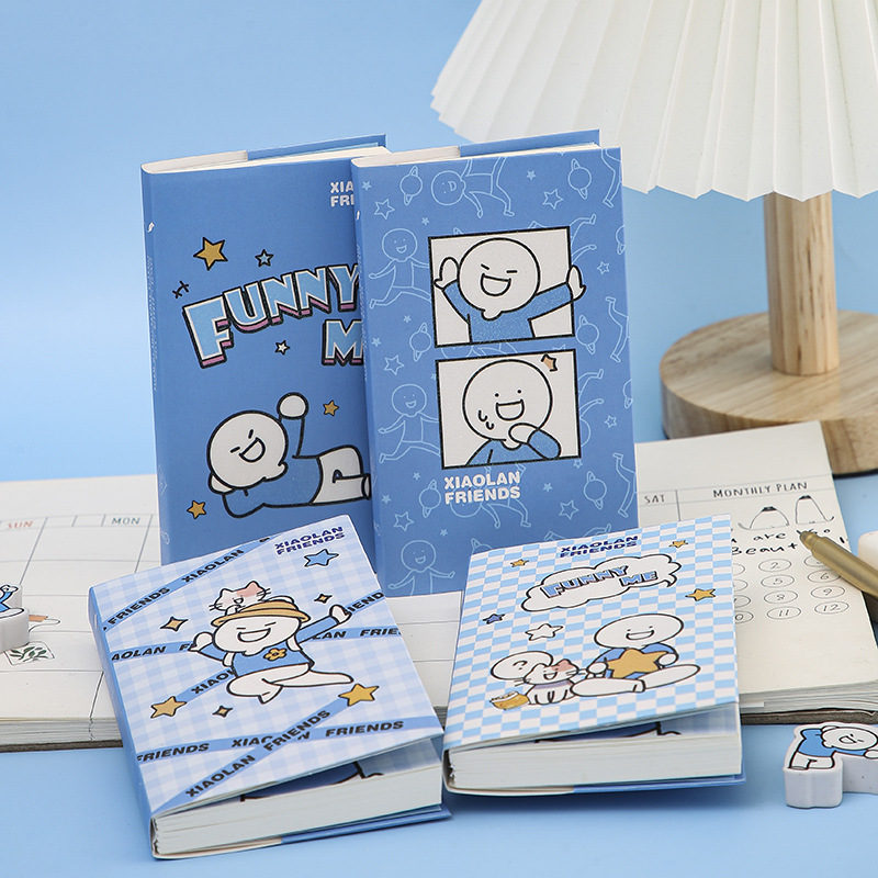 青壹坊随身本 小蓝"蓝"朋友系列 创意卡通手帐迷你笔记本 4款选