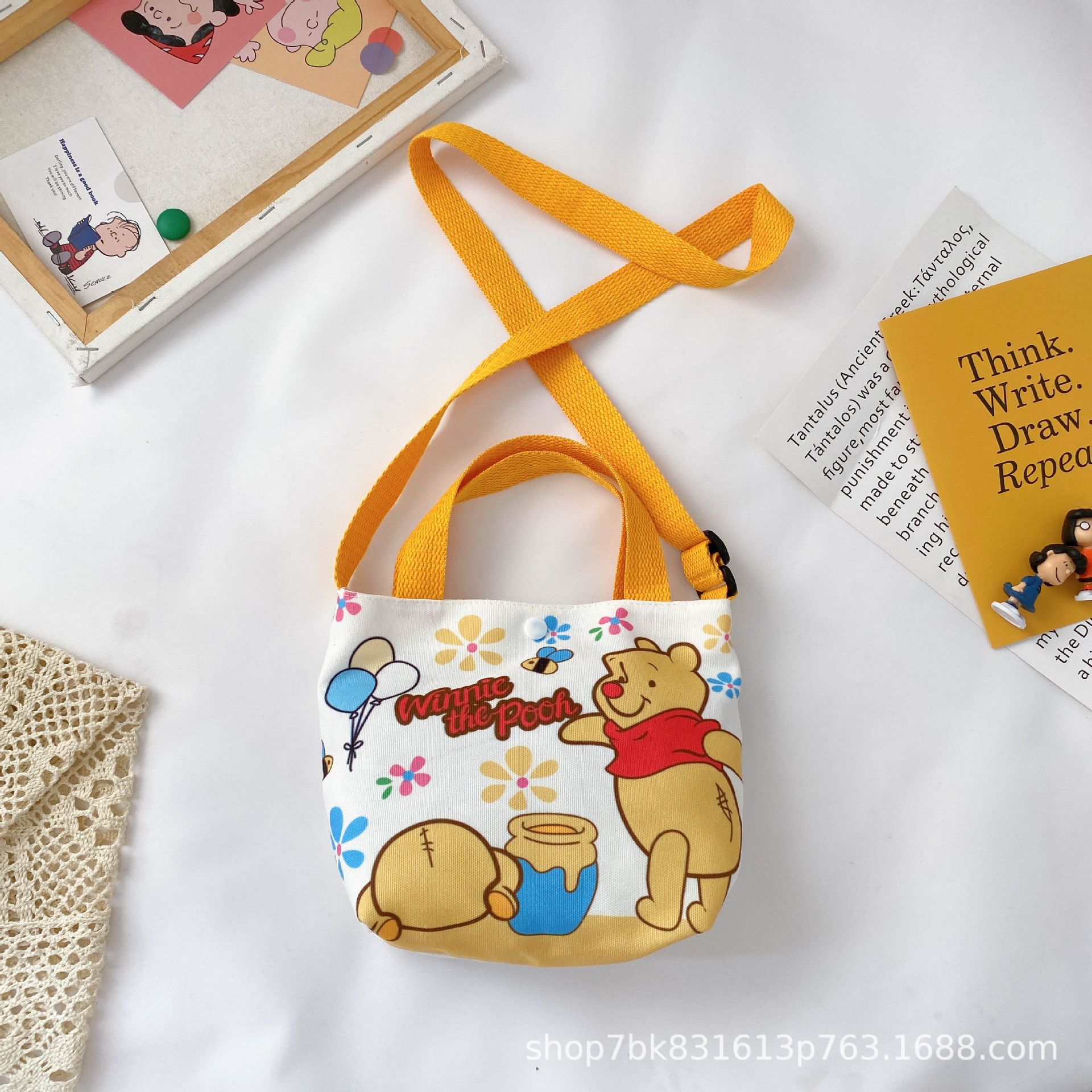 Cartoon Cute Canvas Shoulder Bag Portable Lunch Box Bag Coolomi Gemini Crossbody Backpack Casual Handbag