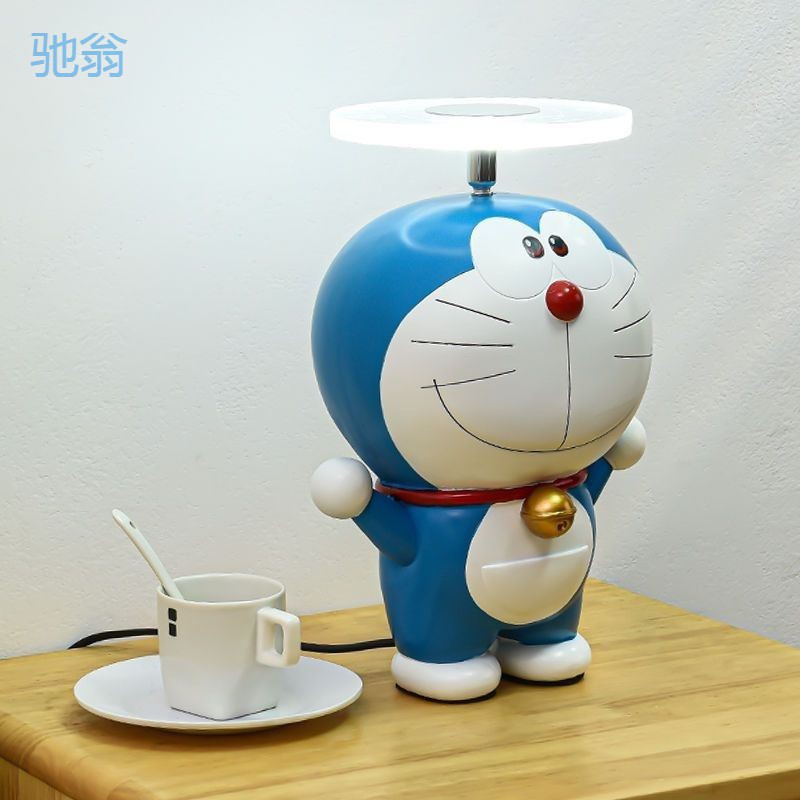 fpt哆啦a梦台灯网红创意卡通可爱卧室床头装饰摆件灯儿童房台灯礼