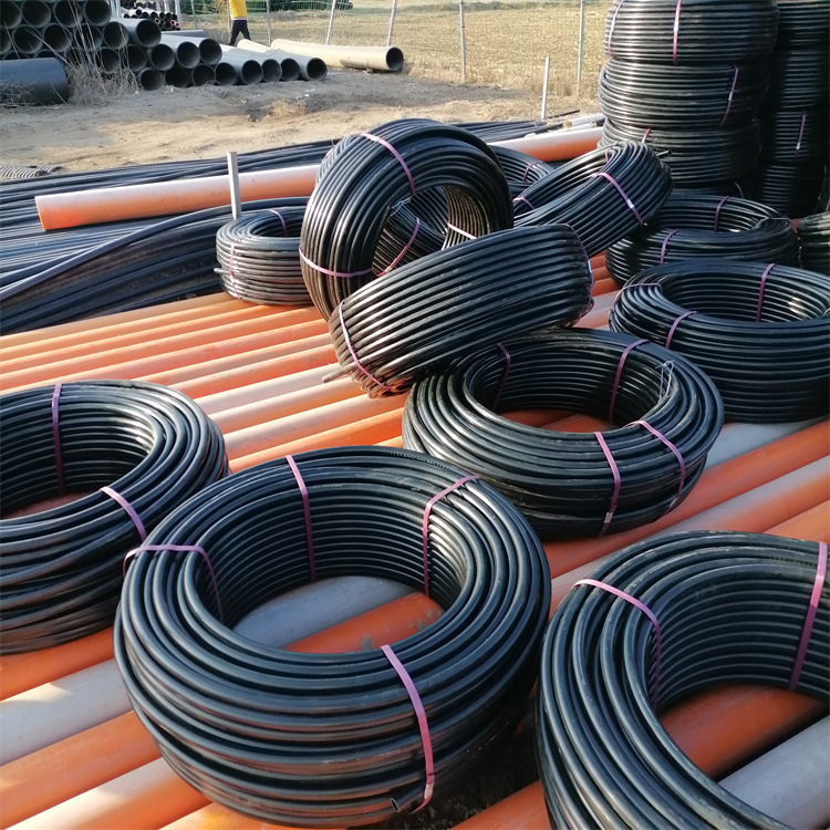 pe穿线管 阻燃hdpe电力地埋管100盘管200 160 90路灯电缆保护管