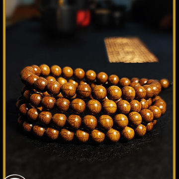 六道工艺工厂店 金五台原木老料降龙木九道木六道木念珠手链108粒