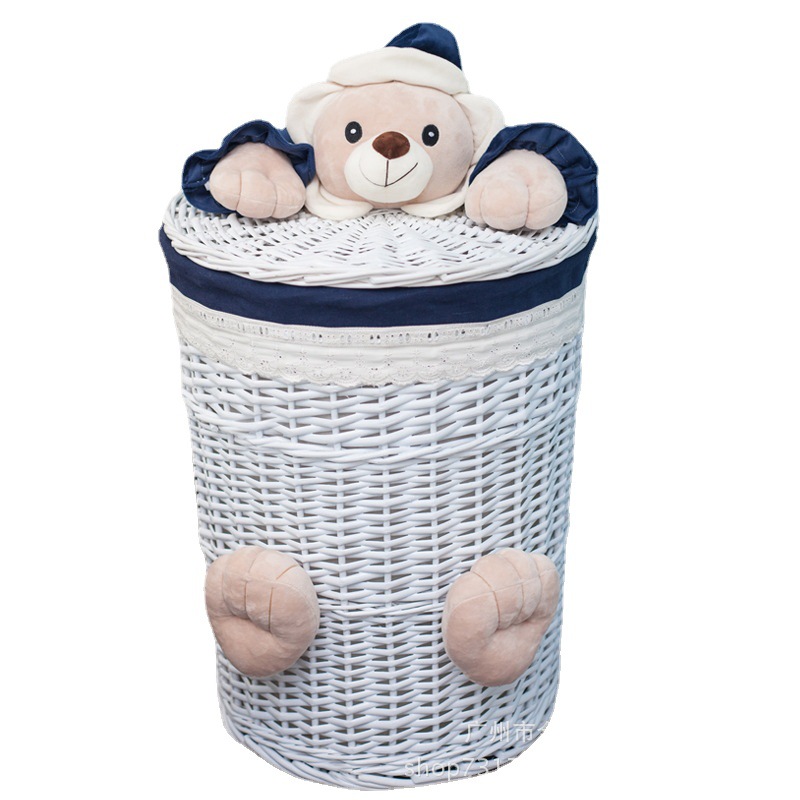 Spot Supply Storage Basket Laundry Basket Dormitory Home Storage Fantastic Handmade Woven Dirty Clothes Basket