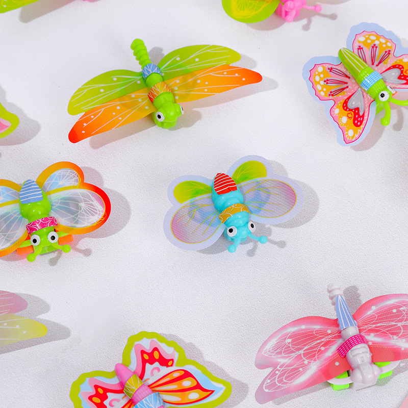 Assembled Mini Dragonfly Butterfly Car Trick Funny Creative New Exotic Kindergarten Children's Small Toys Cross-Border