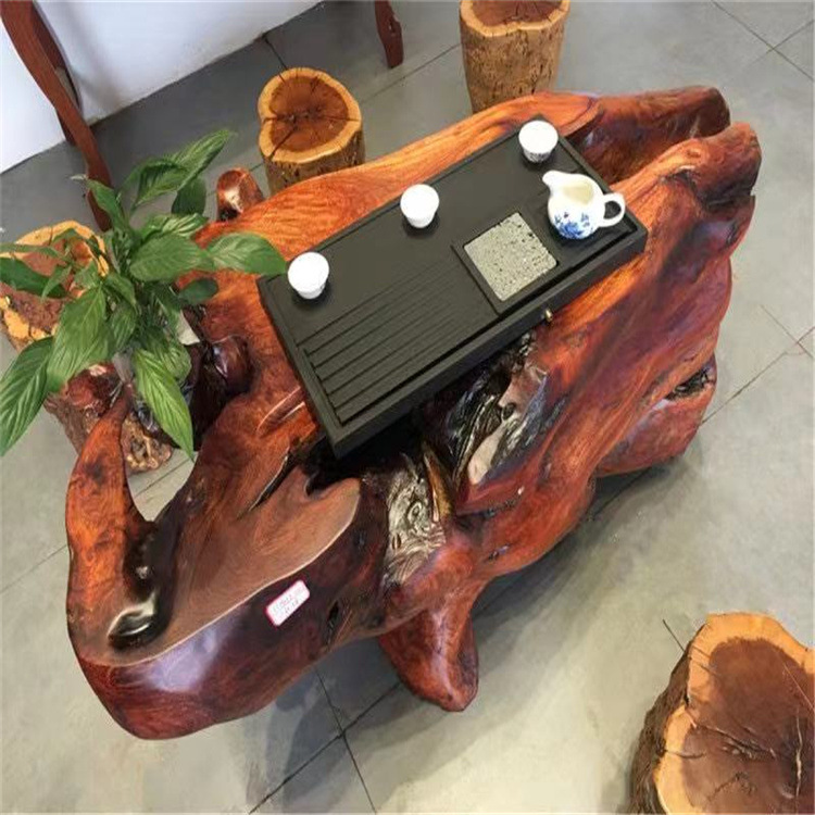 根雕茶台整体树根茶几茶海实木天然功夫茶桌原木木雕金丝楠木茶桌