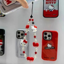 CASETi潮牌同款KT猫HelloKitty链串珠手机链条饰品可爱便携带挂绳