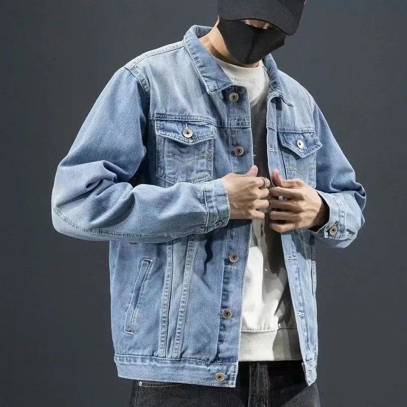 搭配牛仔裤外套男