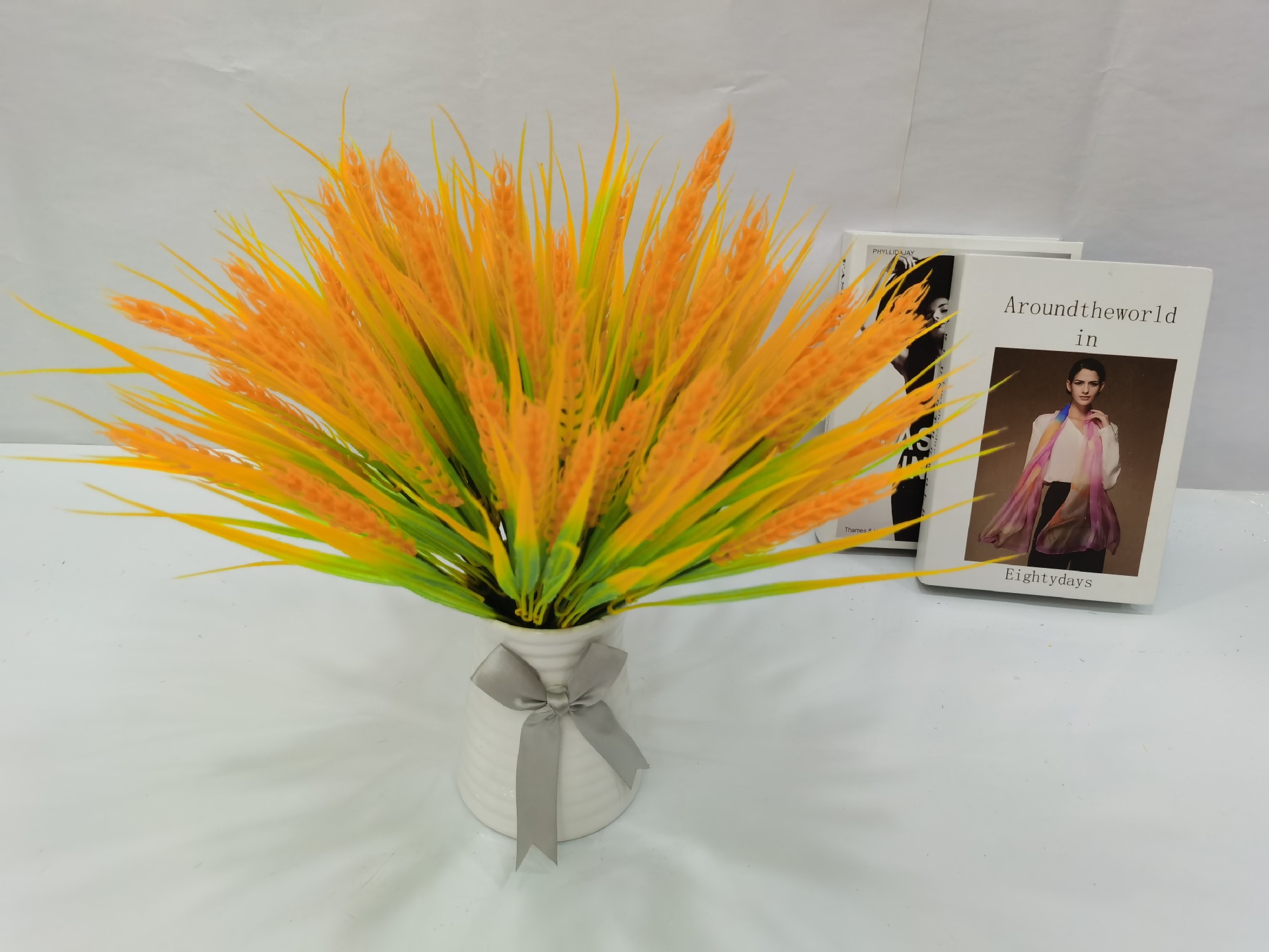 现货仿真小麦假花束 7头稻穗稻谷塑料植物水稻小麦穗拍摄道具栅