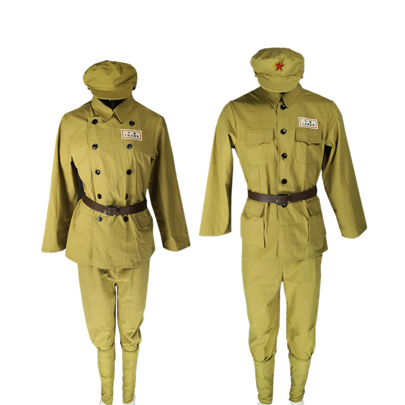 志愿军衣服抗美援朝时期套装49式50式解放红军八路棉袄军装演出服