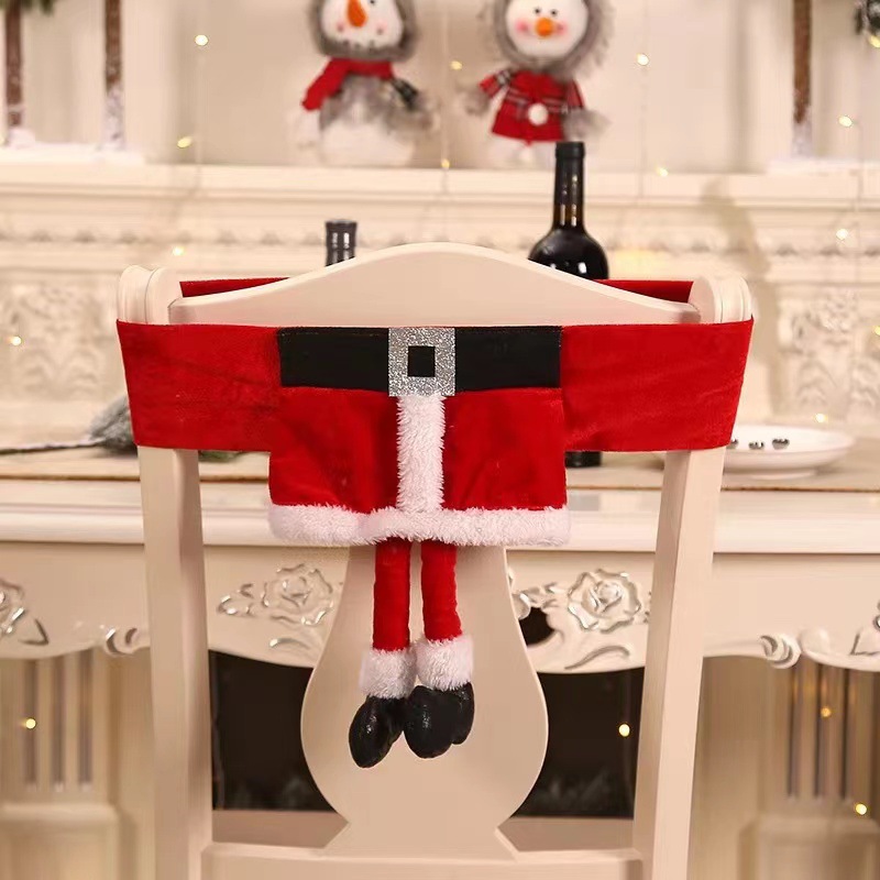Christmas Chair Cover New Santa Claus Belt Chair Cover Christmas Elf Chair Cover Girls' Dress Chair Cover